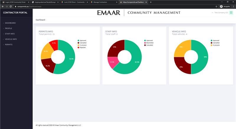 Contractor and Vendor portals